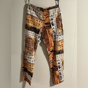 Vintage side zip pants (Walking art) brand.